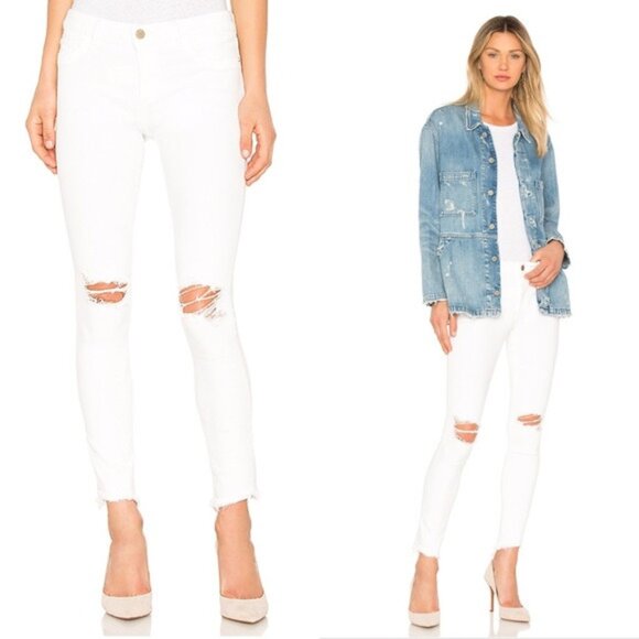 DL1961 Denim - DL1961 Margaux Ankle Skinny Jeans Distressed Size 29